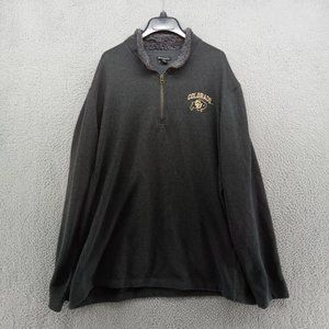 Colorado Buffaloes Sweater Mens XXL Gray‎ Knit Pullover Champion Ribbed 1/4 Zip